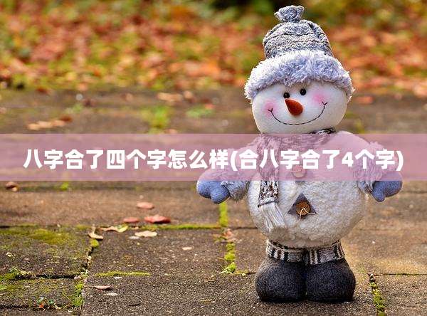 八字合了四个字怎么样(合八字合了4个字)