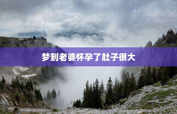 梦到老婆怀孕了肚子很大
