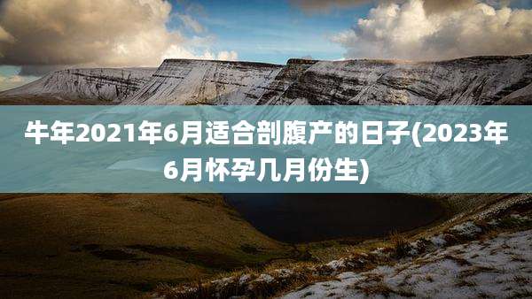 牛年2021年6月适合剖腹产的日子(2023年6月怀孕几月份生)