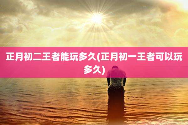 正月初二王者能玩多久(正月初一王者可以玩多久)