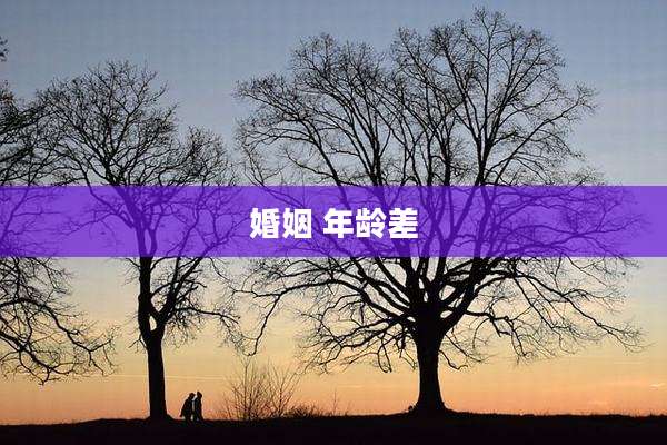 婚姻 年龄差