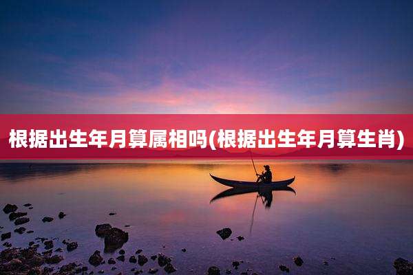 根据出生年月算属相吗(根据出生年月算生肖)