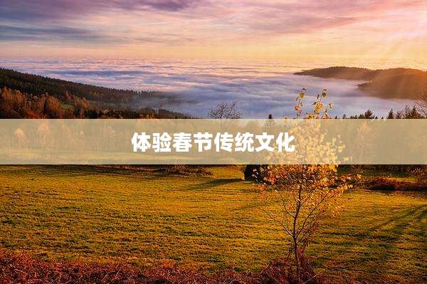 体验春节传统文化