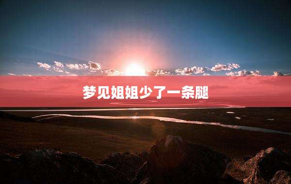 梦见姐姐少了一条腿