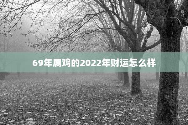 69年属鸡的2022年财运怎么样