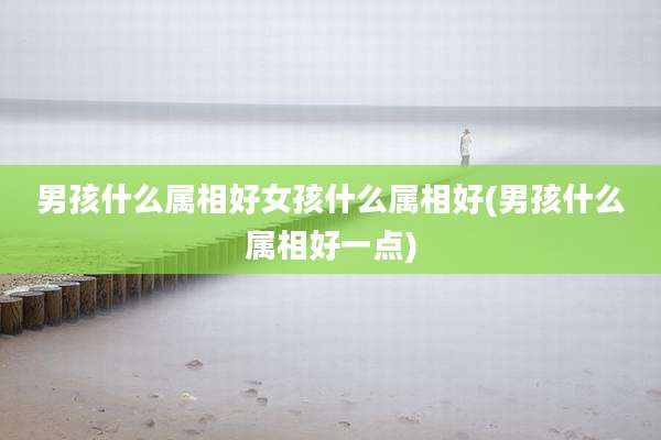 男孩什么属相好女孩什么属相好(男孩什么属相好一点)