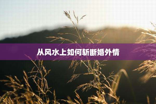 从风水上如何斩断婚外情