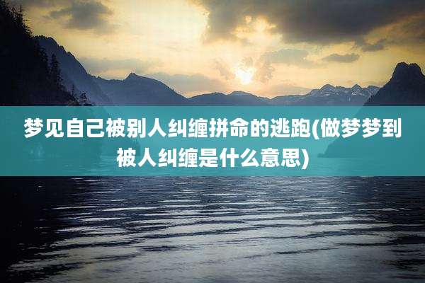 梦见自己被别人纠缠拼命的逃跑(做梦梦到被人纠缠是什么意思)
