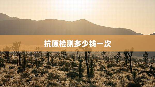 抗原检测多少钱一次