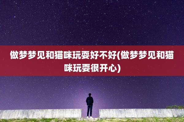 做梦梦见和猫咪玩耍好不好(做梦梦见和猫咪玩耍很开心)