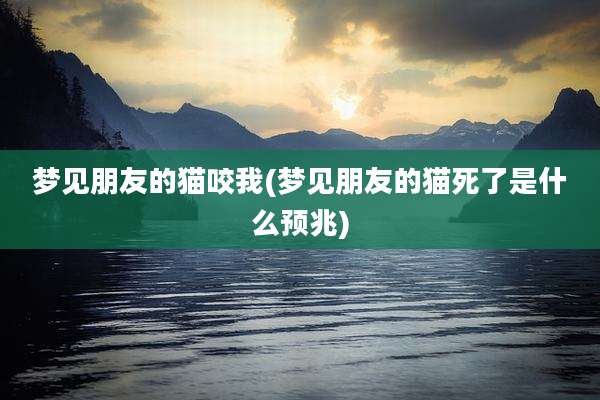 梦见朋友的猫咬我(梦见朋友的猫死了是什么预兆)