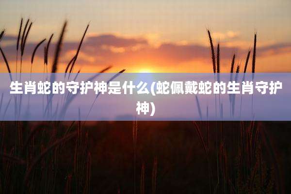 生肖蛇的守护神是什么(蛇佩戴蛇的生肖守护神)