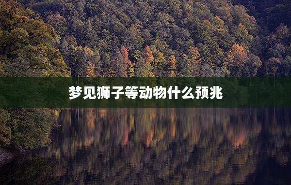 梦见狮子等动物什么预兆