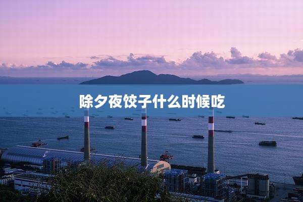 除夕夜饺子什么时候吃