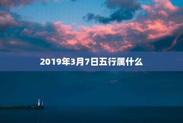 2019年3月7日五行属什么
