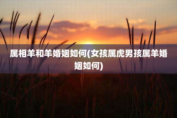 属相羊和羊婚姻如何(女孩属虎男孩属羊婚姻如何)