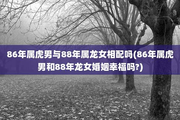 86年属虎男与88年属龙女相配吗(86年属虎男和88年龙女婚姻幸福吗?)