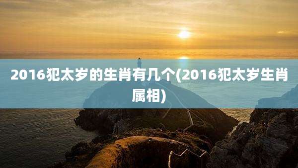 2016犯太岁的生肖有几个(2016犯太岁生肖属相)