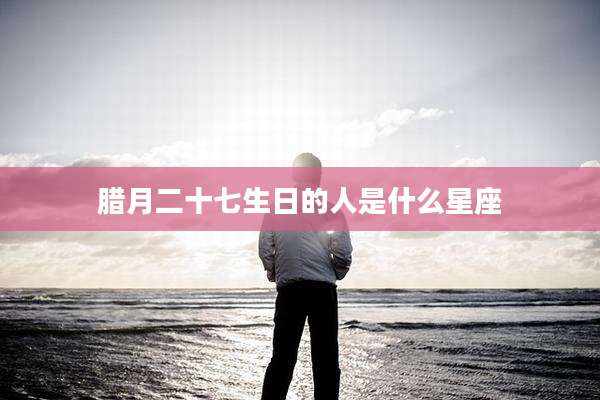 腊月二十七生日的人是什么星座
