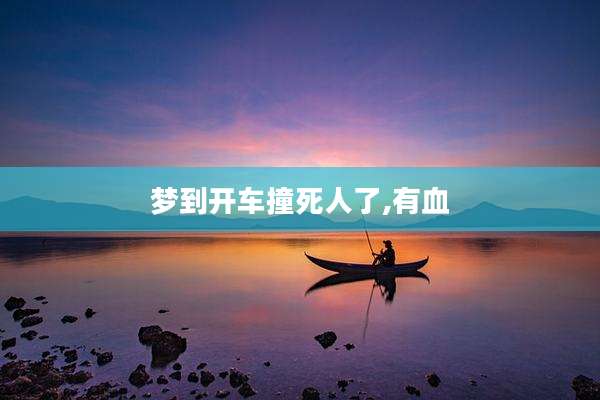 梦到开车撞死人了,有血