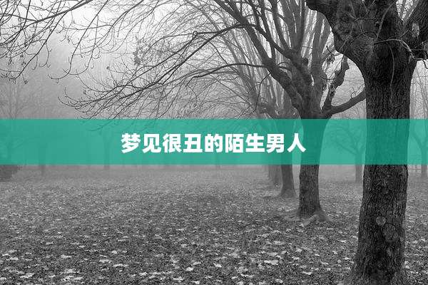 梦见很丑的陌生男人