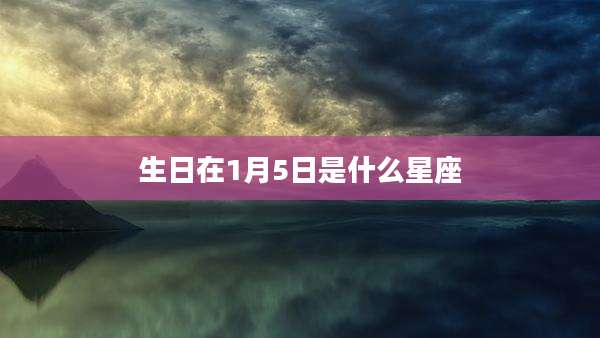 生日在1月5日是什么星座