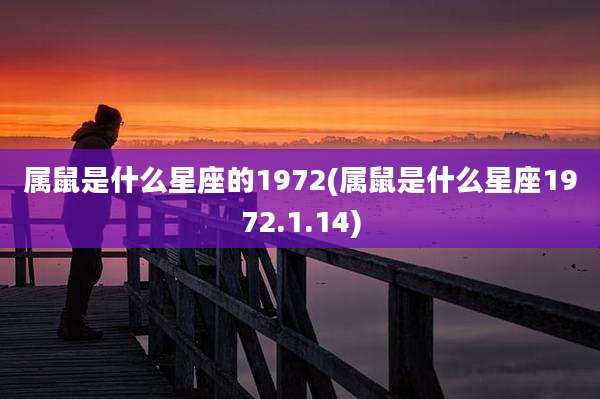 属鼠是什么星座的1972(属鼠是什么星座1972.1.14)