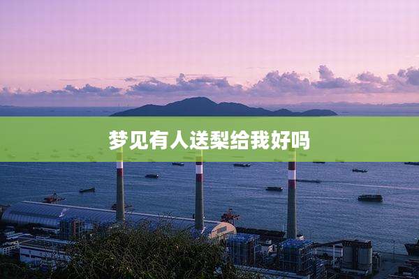 梦见有人送梨给我好吗