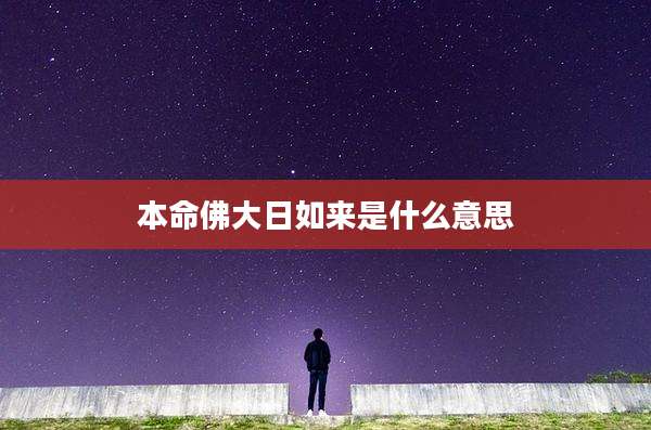 本命佛大日如来是什么意思