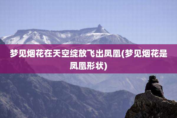 梦见烟花在天空绽放飞出凤凰(梦见烟花是凤凰形状)