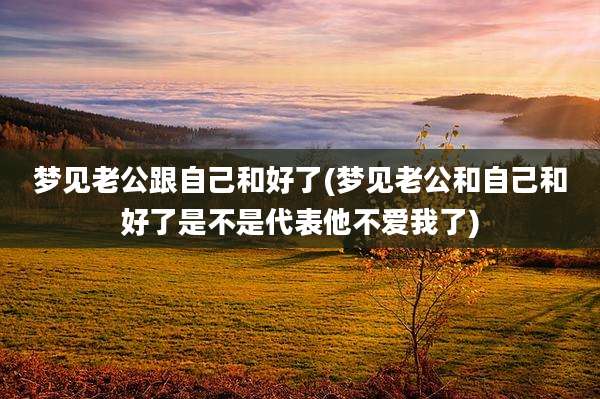 梦见老公跟自己和好了(梦见老公和自己和好了是不是代表他不爱我了)