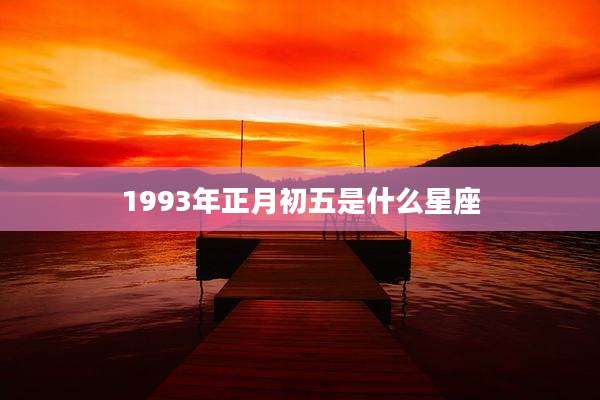 1993年正月初五是什么星座