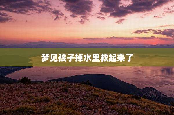 梦见孩子掉水里救起来了
