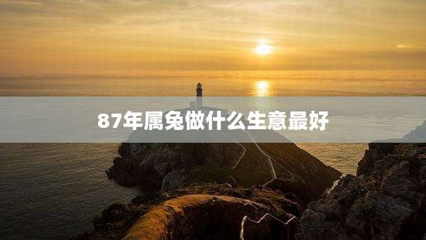 87年属兔做什么生意最好