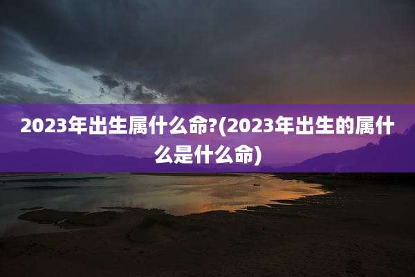 2023年出生属什么命?(2023年出生的属什么是什么命)