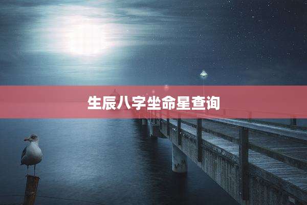 生辰八字坐命星查询