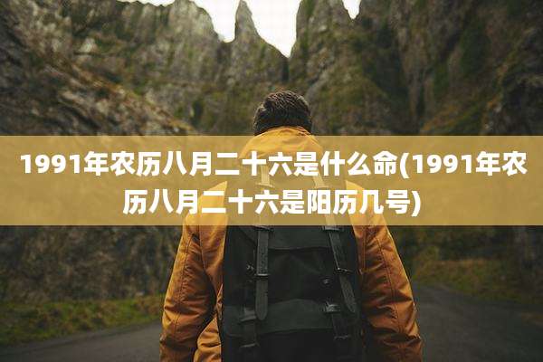 1991年农历八月二十六是什么命(1991年农历八月二十六是阳历几号)