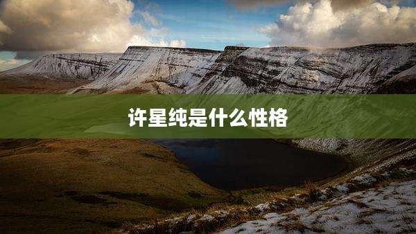 许星纯是什么性格