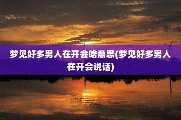 梦见好多男人在开会啥意思(梦见好多男人在开会说话)