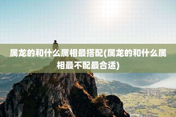 属龙的和什么属相最搭配(属龙的和什么属相最不配最合适)