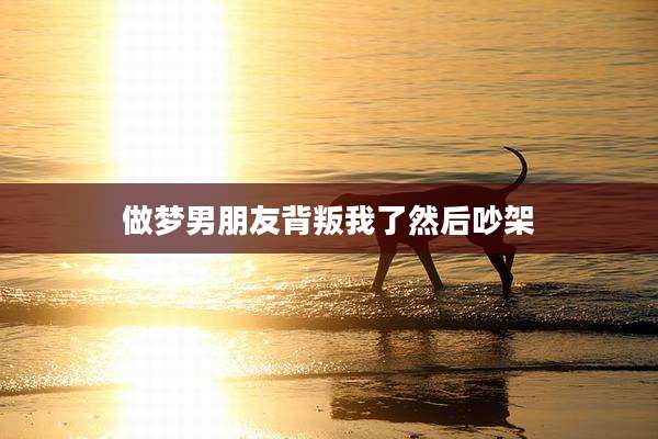 做梦男朋友背叛我了然后吵架