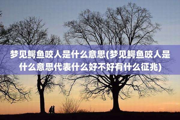梦见鳄鱼咬人是什么意思(梦见鳄鱼咬人是什么意思代表什么好不好有什么征兆)