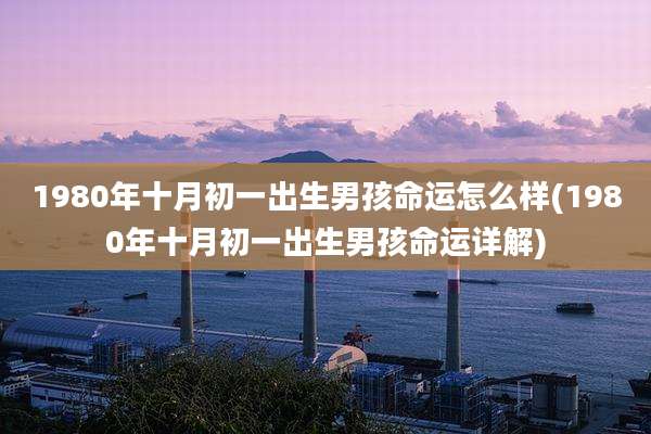 1980年十月初一出生男孩命运怎么样(1980年十月初一出生男孩命运详解)