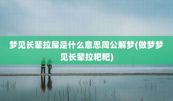 梦见长辈拉屎是什么意思周公解梦(做梦梦见长辈拉粑粑)