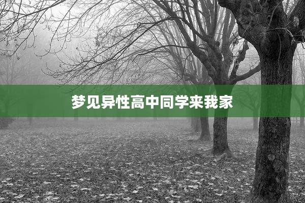 梦见异性高中同学来我家