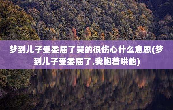 梦到儿子受委屈了哭的很伤心什么意思(梦到儿子受委屈了,我抱着哄他)