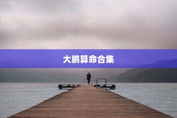 大鹏算命合集