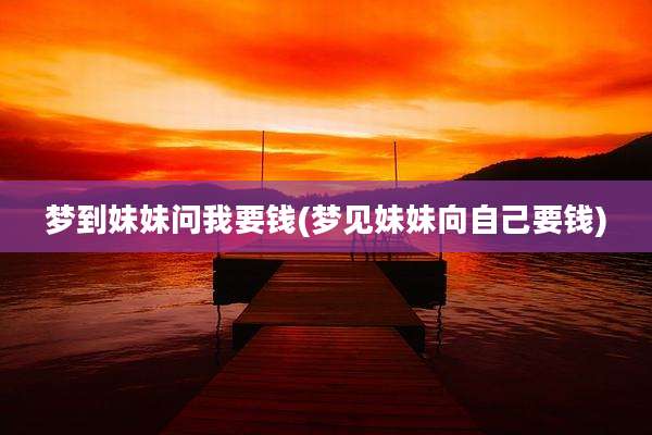 梦到妹妹问我要钱(梦见妹妹向自己要钱)