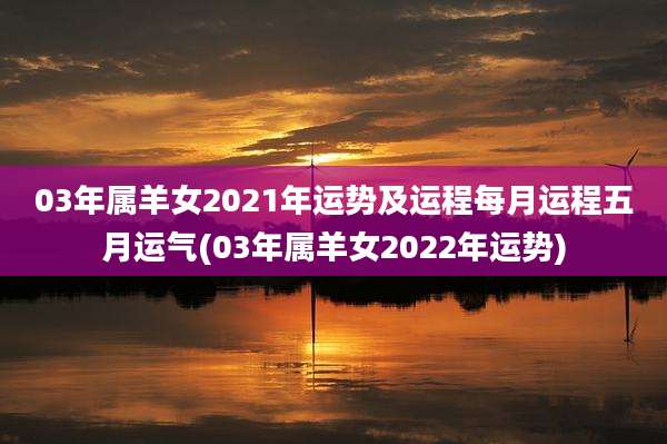 03年属羊女2021年运势及运程每月运程五月运气(03年属羊女2022年运势)