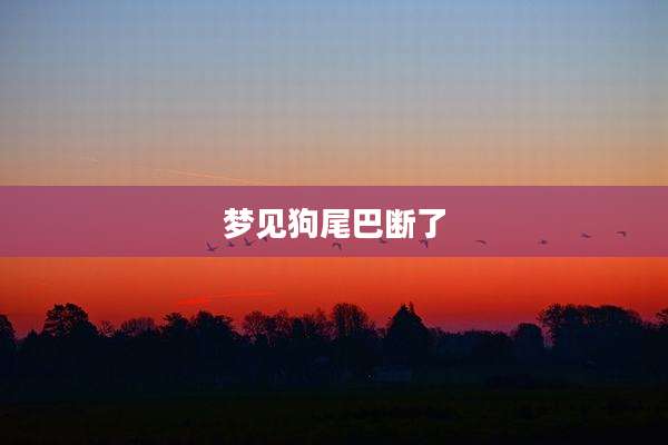 梦见狗尾巴断了